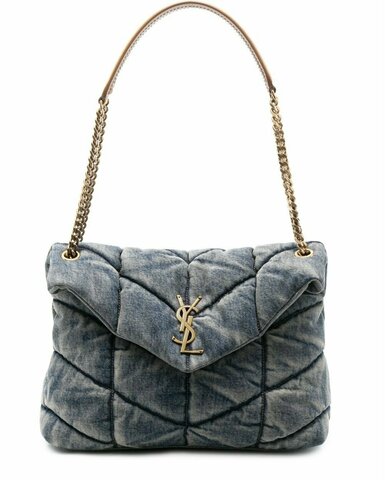 Сумка Saint Laurent Puffer Loulou Medium синий