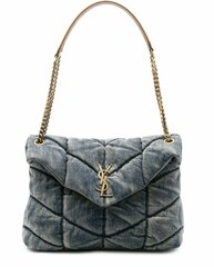 Сумка Saint Laurent Puffer Loulou Medium синий