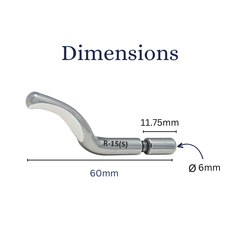 Лезвие для фаскоснимателя d.6,0мм R-15(S) HSS CP GRATEX 13151
