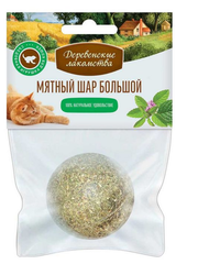 Деревенские лакомства игрушка для кошек Мятный шар 51 г