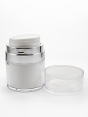 Вакуумный дозатор в банке, серебро 30 мл