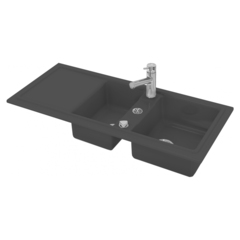 7513110800 Duravit Cassia Кухонная мойка Cassia 80 1160x510, черная фото