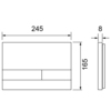 TECE S240850 TECEspring Панель смыва плосская,из акрила,, Белый