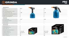 GRINDA 1 л, аккумуляторный опрыскиватель, PROLine (PHS-1)