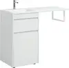 Aquanet 239300 Тумба с раковиной Токио 120 L напольная 1 ящик, б/к цвет белый глянец (239300)