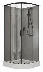 Aquanet 267257 Passion EVO R 90 Душ. кабина 1/4 круга, 900х900 BLACK 2 Набор (267257) фото