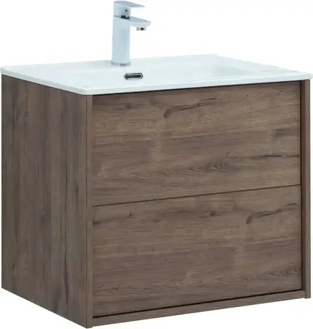 Aquanet 298572 Тумба с раковиной Lino 60 (Flat) Дуб Веллингтон (298572)