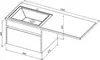 Aquanet 239212 Тумба c раковиной Токио 120 L подвесная 1 ящик цвет белый глянец (239212)