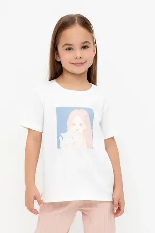 фуфайка  для девочки  КР 302726/сахар к557