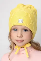 шапка  для девочки  КВ 20279/желтый