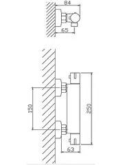 Смеситель для душа термостатический Haiba HB20809 хром