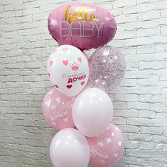 Композиция из шаров на рождение дочки