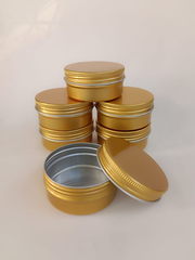 Алюминиевая баночка 50мл цвет золото 6шт
