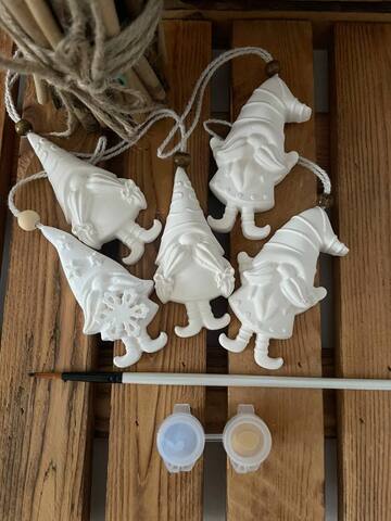 Набор. Гномы-сказочники. Фигурки для росписи. Подвески GN-306