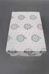 Коробка одиночная, Прямоугольник, НГ Игрушки серебро, 35*27*15.5 см