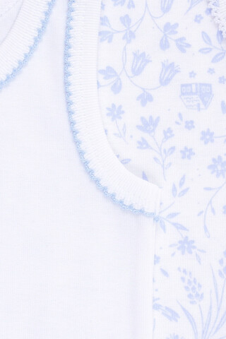 майка  для девочки  К 1181-2уп/белый,волшебный сад