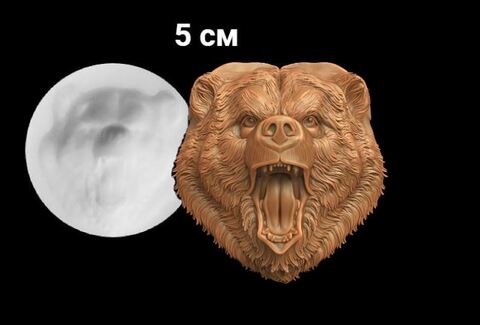 Силиконовый молд Медведь № 1456 большой