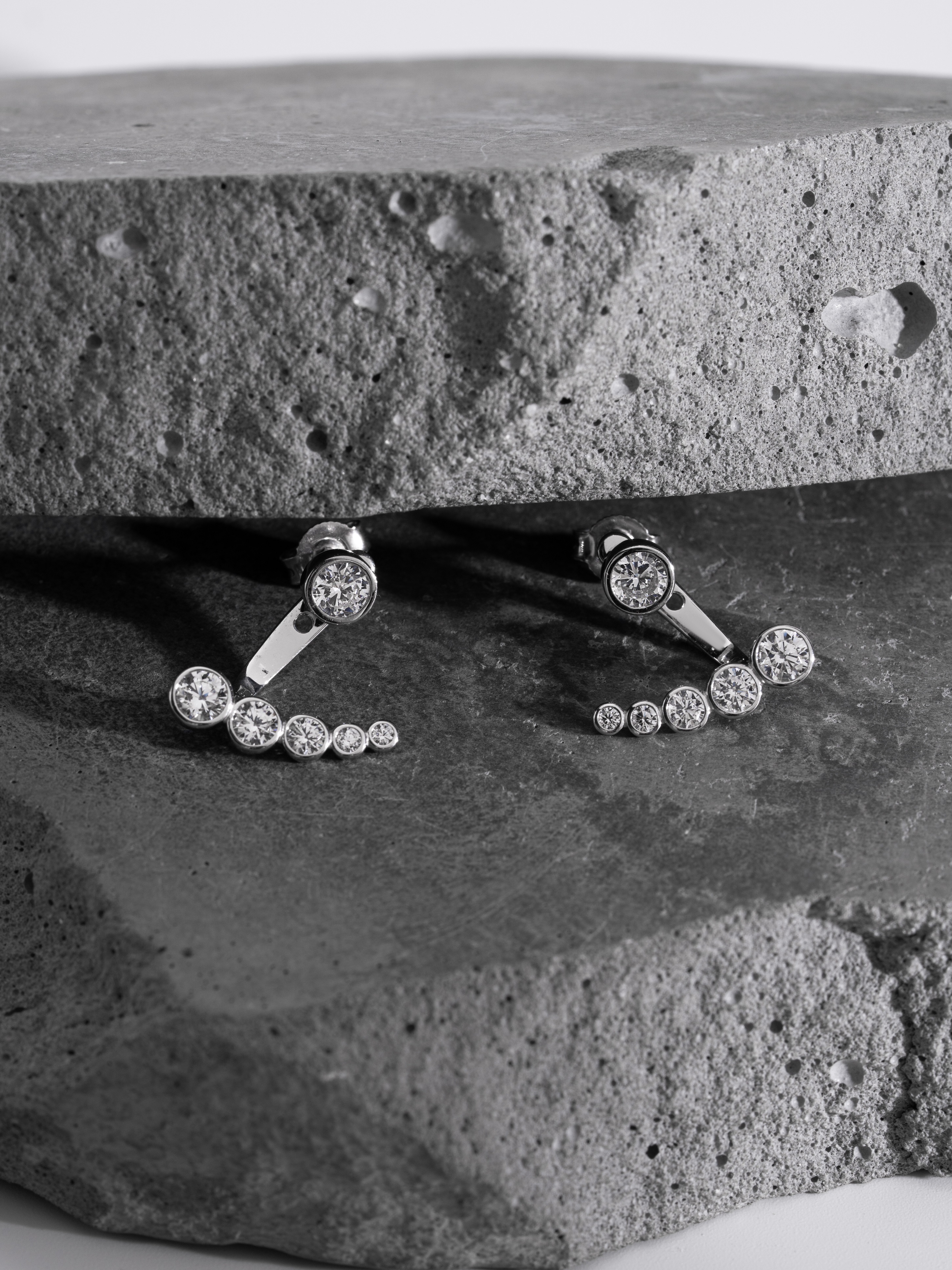 Серьги 2-в-1 Молекулы