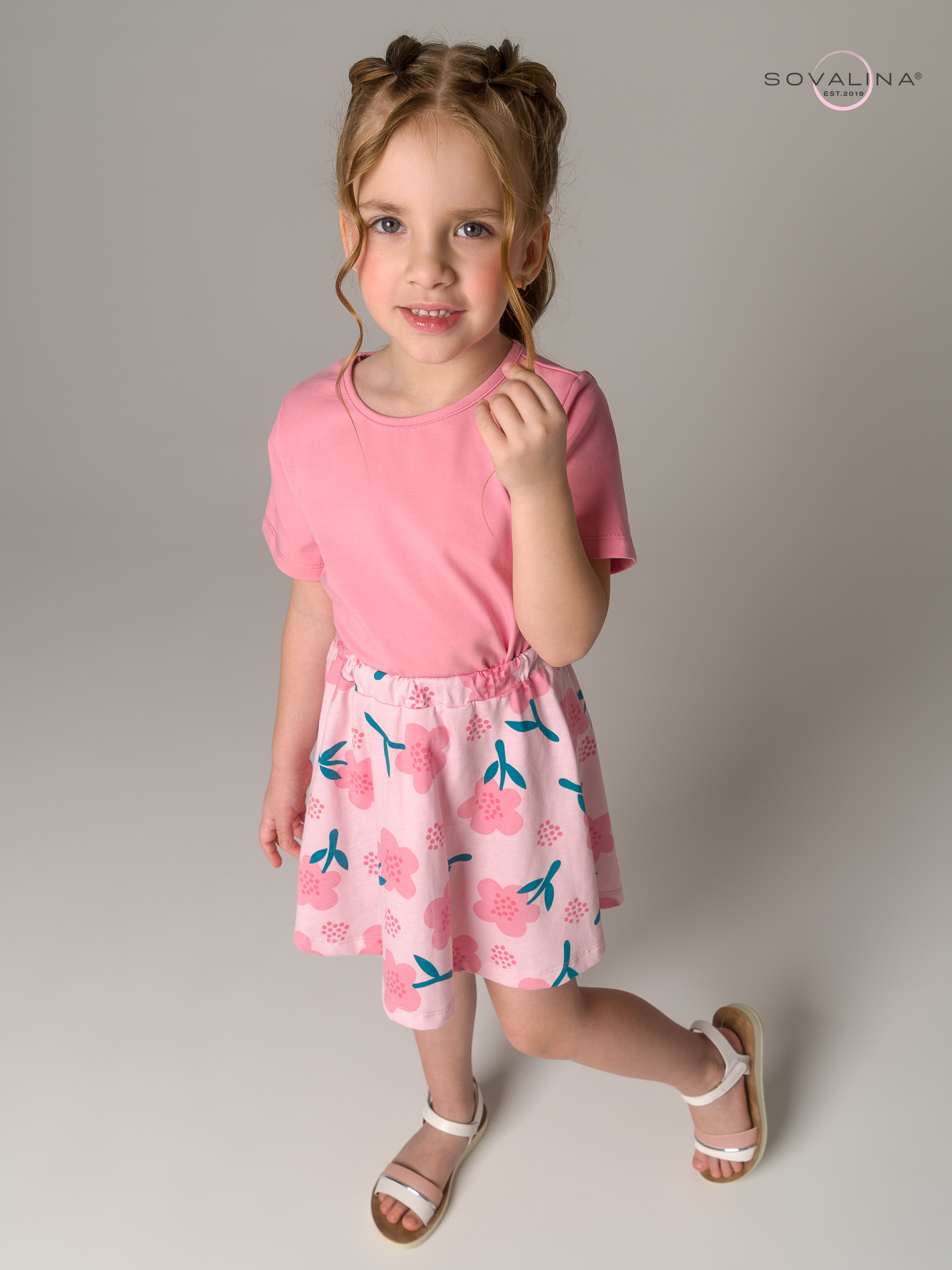 Костюм Мальвина SG роза-незабудки на пудре