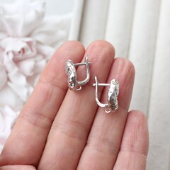 Швензы фриформ 16*12 мм с английским замком, родий, Ш130