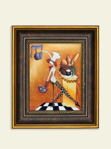 Картина настенная интерьерная в багетной раме 18*21 см