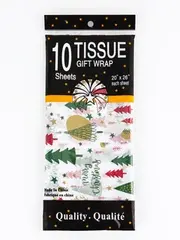 Бумага упаковочная тишью "Зимний лес", белая, 50 х 66 см 10888452