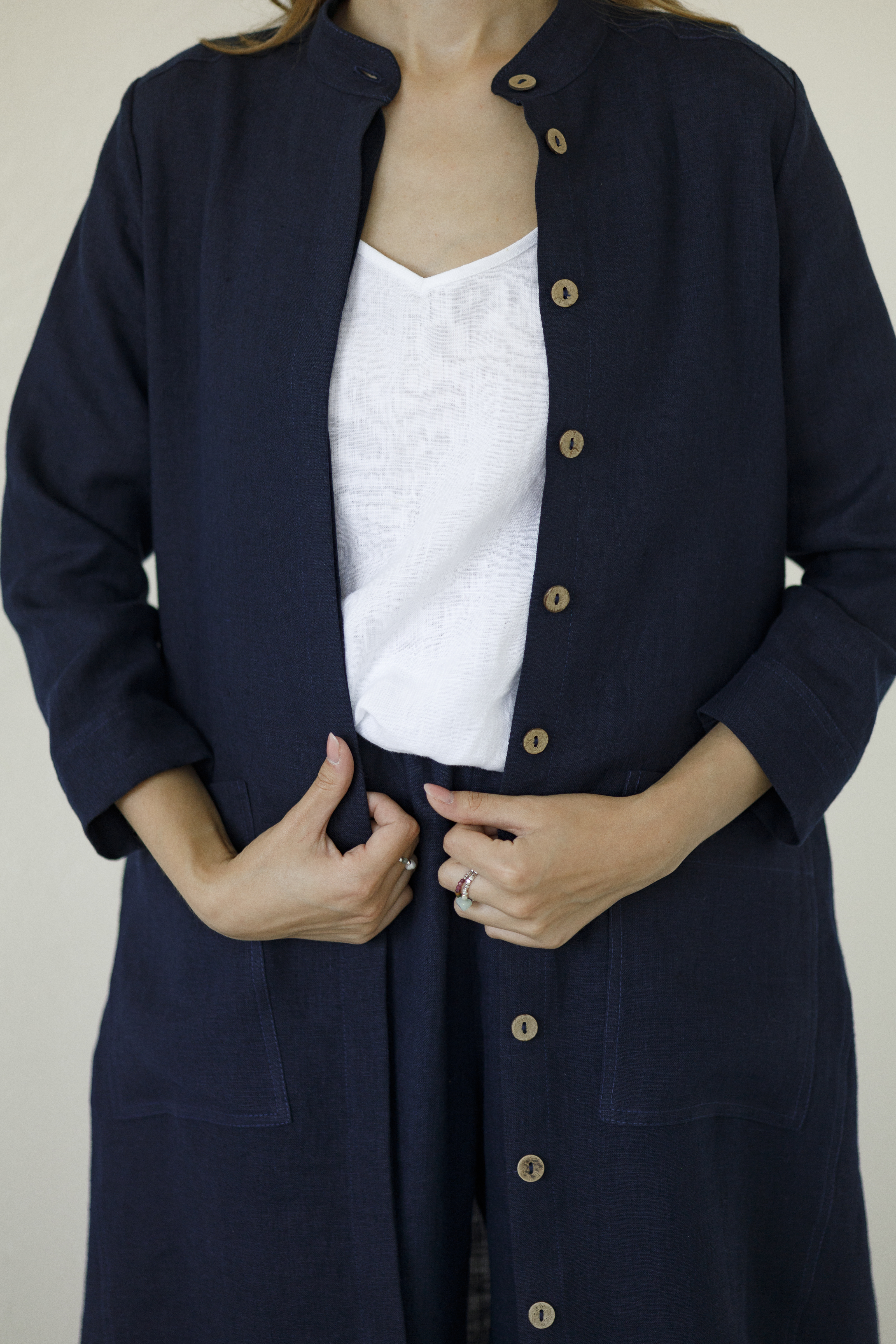 Платье миди льняное Бегония