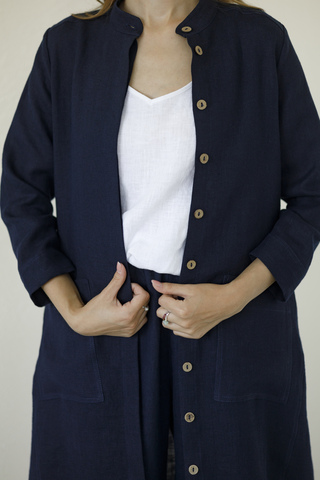 Платье миди льняное Бегония