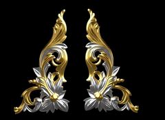 Силиконовый молд № 0013 Вензели