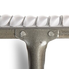 Грабли клепанные с витым зубом 16-зубые, рельсовая сталь, без черенка (Россия) 66-1-036