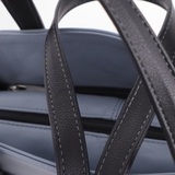 Сумка Саломея 166 гладкий серо-голубой + черный