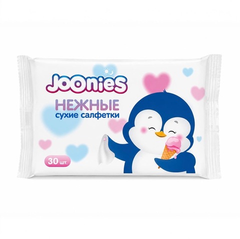 Joonies Сухие салфетки НЕЖНЫЕ 30шт, 0+