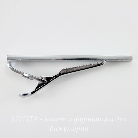 Зажим для галстука (цвет - античное серебро) 57х19х6 мм