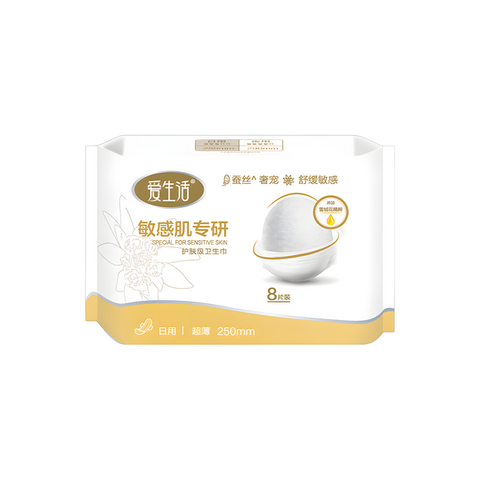(1.5 PV) iLiFE Shumin Дневные гигиенические прокладки для чувствительной кожи (8 шт. в упаковке)