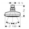 Душ верхний 10х10 см 4 режима Hansgrohe Croma 28462000