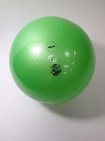 Мяч AMAYA 18,5 см салатовый перламутровый для художественной гимнастики
