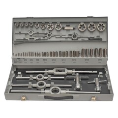 Набор метчиков и плашек M3 -M20 HSS-G 56пр H-Tools 08331040