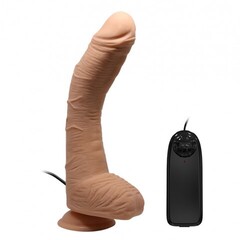 Фаллоимитатор Beautiful Alex Dildo с вибрацией и пультом управления (28,2×5 см) светлый