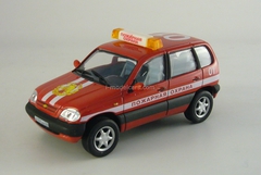 VAZ-1118 Lada Kalina MChS and Chevrolet-Niva Fire Department Cararama 1:43