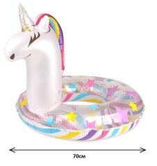 Надувной круг Единорог с блестками 70 см