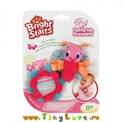 Bright Starts Игрушки-погремушки на ручку «Стильная пара браслетиков», розовые (8975)