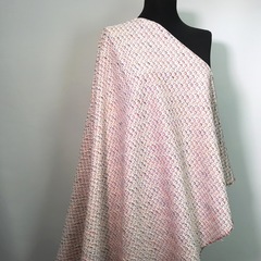 Ткань твид летний коралловый ромб 3015