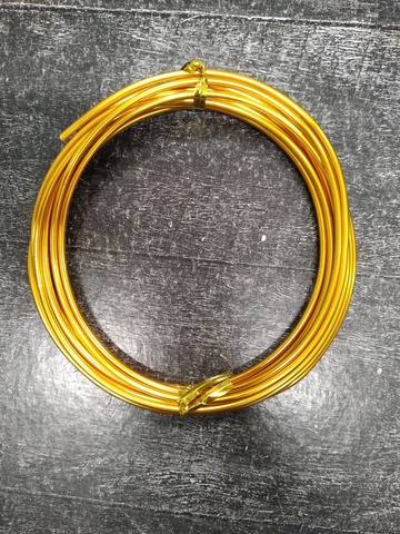 Алюминиевая проволка 2,5мм (3метров) цвет золото