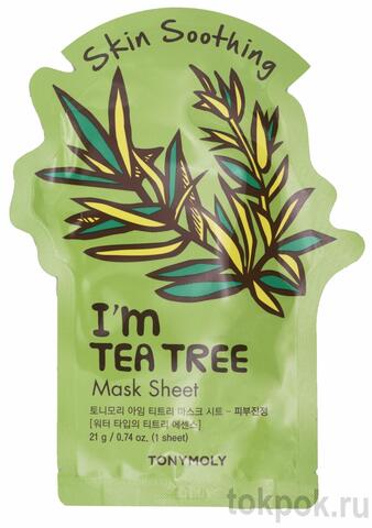 Тканевая маска для лица TONYMOLY I'm Tea Tree Mask Sheet Skin Soothing, 21 гр