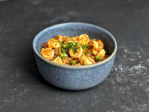 Рис с креветками и устричным соусом