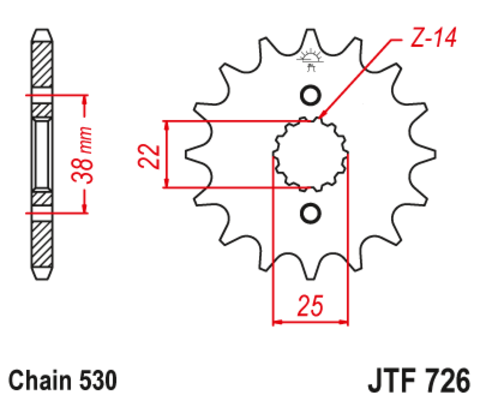 Звезда ведущая JTF726-15