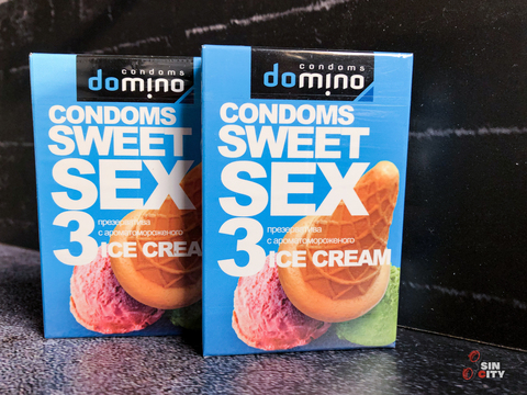 ПРЕЗЕРВАТИВЫ DOMINO SWEET SEX ICE CREAM 3штуки