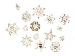 Новогодний набор снежинок (Lemmo) - Деревянные елочные игрушки, снежинки на новый год