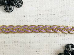 Лента декоративная люрекс косичка, ш. 1,2 см.