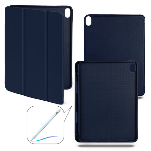 Чехол книжка-подставка Smart Case Pensil со слотом для стилуса для iPad Air 5 (10.9") - 2022 (Темно-синий / Dark Blue)